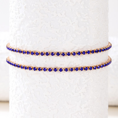 Tocona Lanț de picior cu strass colorat de lux pentru femei Brelocuri din aliaj de aur, metal, bijuterii reglabile gleznă 2 buc/seturi 21080