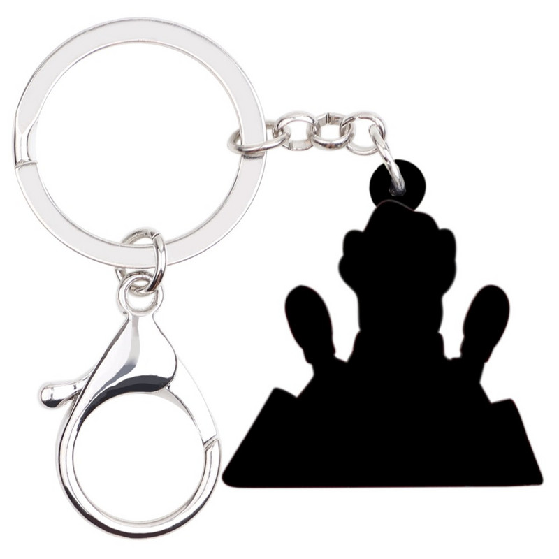 Bonsny Acrilic Cumpărături de Crăciun Bulldog Câine Breloc Inele Breloc Cadou de Crăciun Bijuterii Animale Pentru Femei Fete Brelocuri Geanta Natal