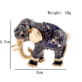 Модни емайлирани брошки със слончета за жени Сладка брошка с животни Игла Аксесоари за зимни палта Подаръчни игли за раници