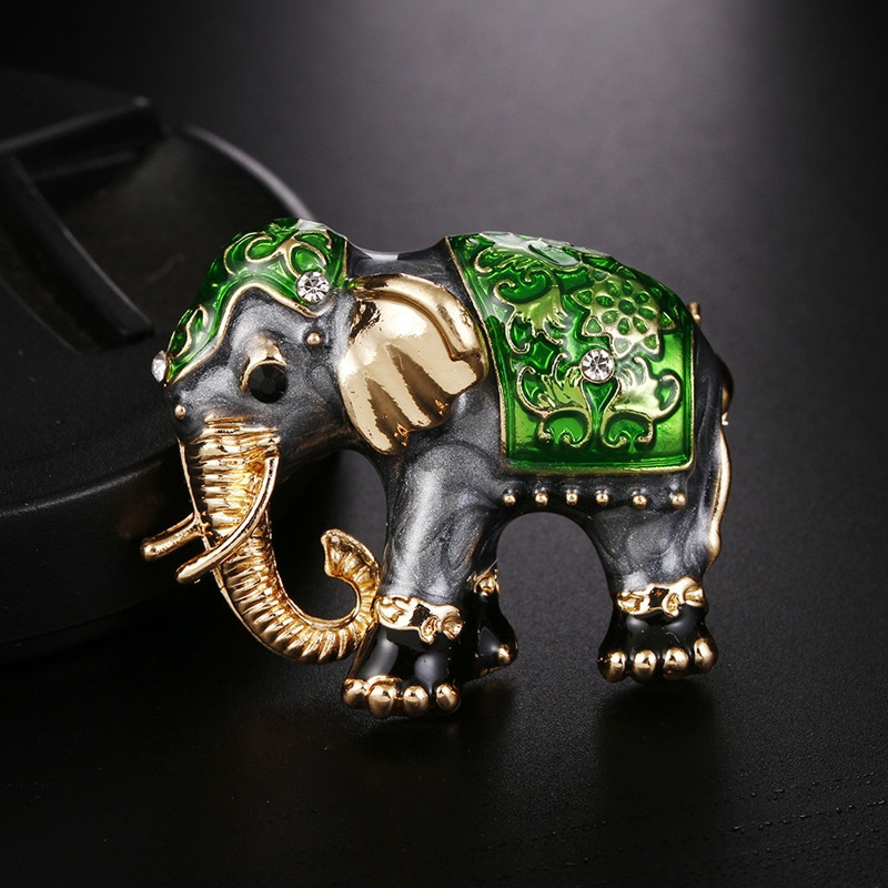Broșe de elefant emailate la modă pentru femei Broșă cu animale drăguțe Accesorii pentru haine de iarnă Ace cadou pentru rucsacuri