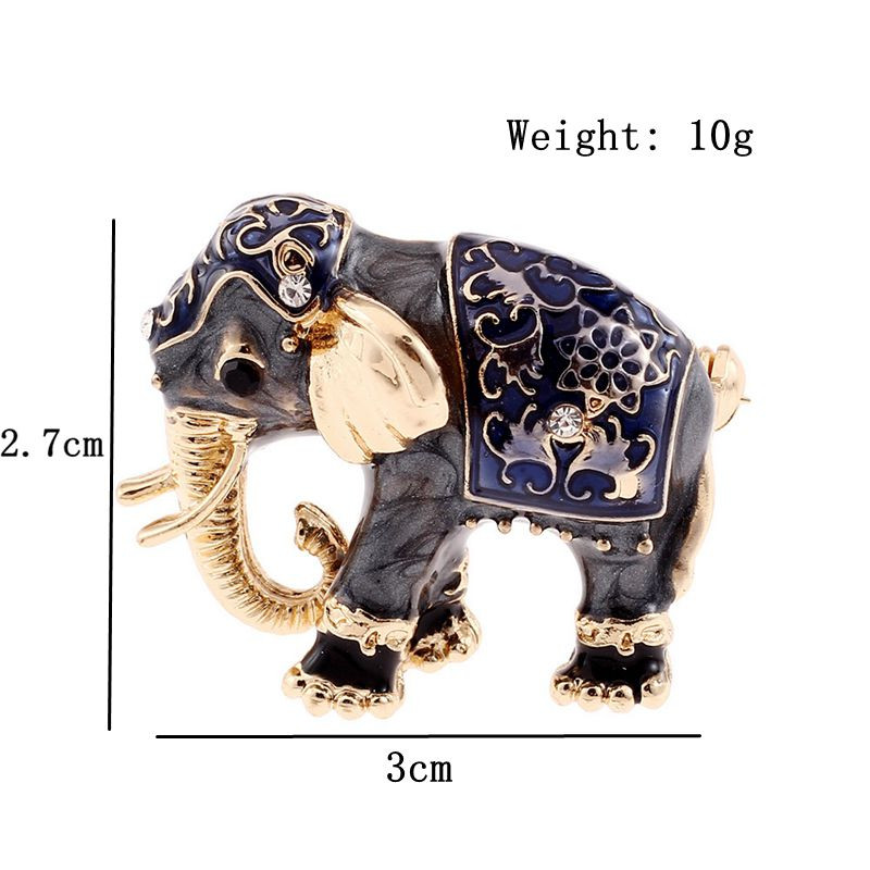 Broșe de elefant emailate la modă pentru femei Broșă cu animale drăguțe Accesorii pentru haine de iarnă Ace cadou pentru rucsacuri