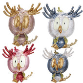 Bufniță drăguță, 4 culori, broșe de păsări emailate, decorațiuni metalice, insignă de animale, corsaj, femei, bărbați, haine, eșarfă, cataramă, guler, bijuterii