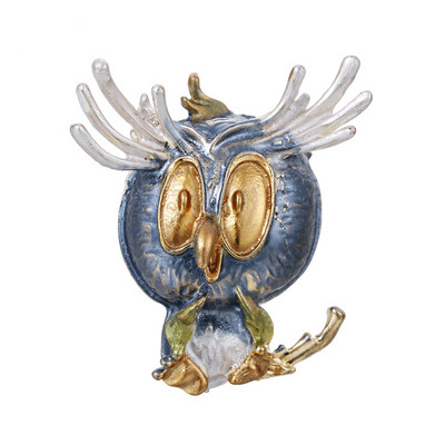 Bufniță drăguță, 4 culori, broșe de păsări emailate, decorațiuni metalice, insignă de animale, corsaj, femei, bărbați, haine, eșarfă, cataramă, guler, bijuterii