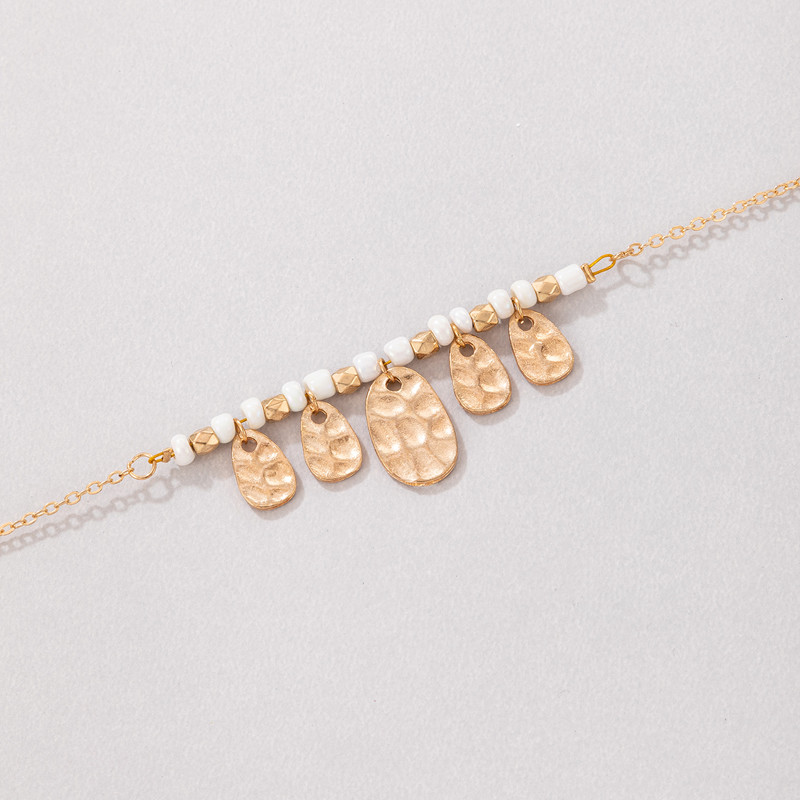 Tocona Frunze boeme ciucuri ciucuri picior lant brelocuri margele colorate glezna pentru femei din aliaj sandale desculte bijuterii reglabile 22147