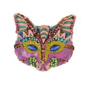 2022 Nou frumos email broșă mare vulpe pin AAA strass cap de animal bijuterii design colorat ochi albaștri accesorii de iarnă