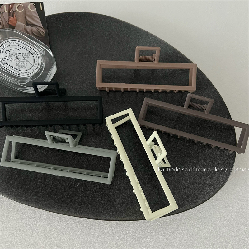 Agrafă de păr supradimensionată înghețată 2022 de primăvară, culoare nouă, temperament pătrat, gheare de păr mat, clemă de păr coreeană, accesorii de păr