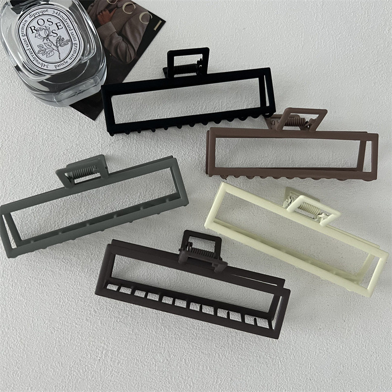 Agrafă de păr supradimensionată înghețată 2022 de primăvară, culoare nouă, temperament pătrat, gheare de păr mat, clemă de păr coreeană, accesorii de păr