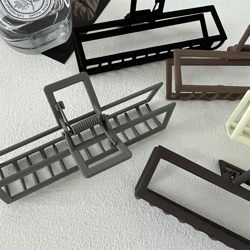 Agrafă de păr supradimensionată înghețată 2022 de primăvară, culoare nouă, temperament pătrat, gheare de păr mat, clemă de păr coreeană, accesorii de păr