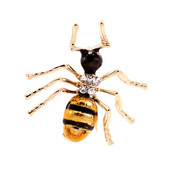 Nouă broșă email drăguță furnică, ace de insecte, broșe și ace de modă pentru femei, broșă metalica pentru costum, accesorii de bijuterii