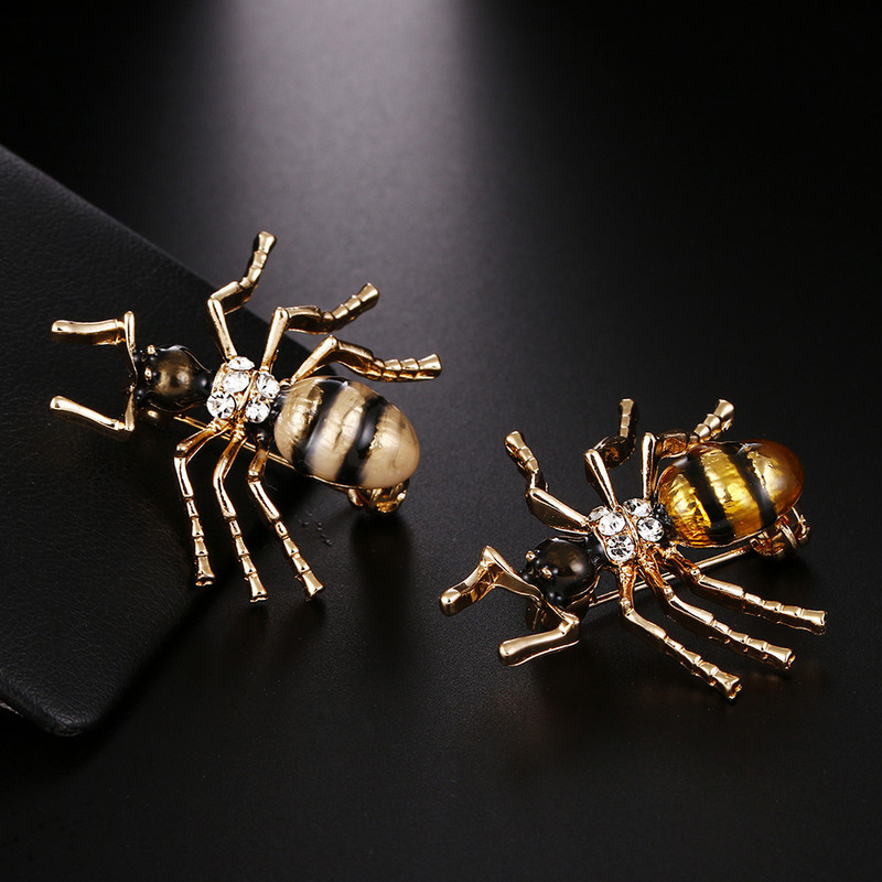 Nouă broșă email drăguță furnică, ace de insecte, broșe și ace de modă pentru femei, broșă metalica pentru costum, accesorii de bijuterii