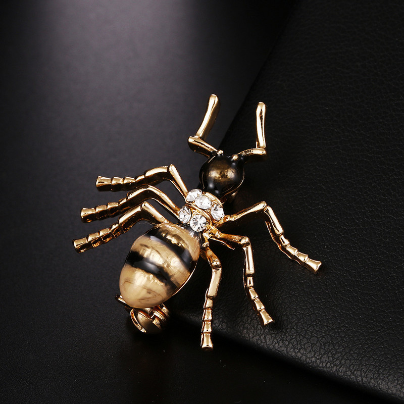 Nouă broșă email drăguță furnică, ace de insecte, broșe și ace de modă pentru femei, broșă metalica pentru costum, accesorii de bijuterii
