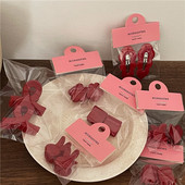 2 buc./lot Mini Breton din plastic Seria Roșie de Anul Nou Geometric Pătrat Dragoste Inimă Flori Iepuraș Agrafe de păr pentru fată