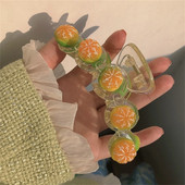 Moda Coreeană Acrilic Portocaliu Gheare Păr Vară Grape Crab Agrafă Pentru Femei Accesorii De Păr Kawaii Pentru Fată