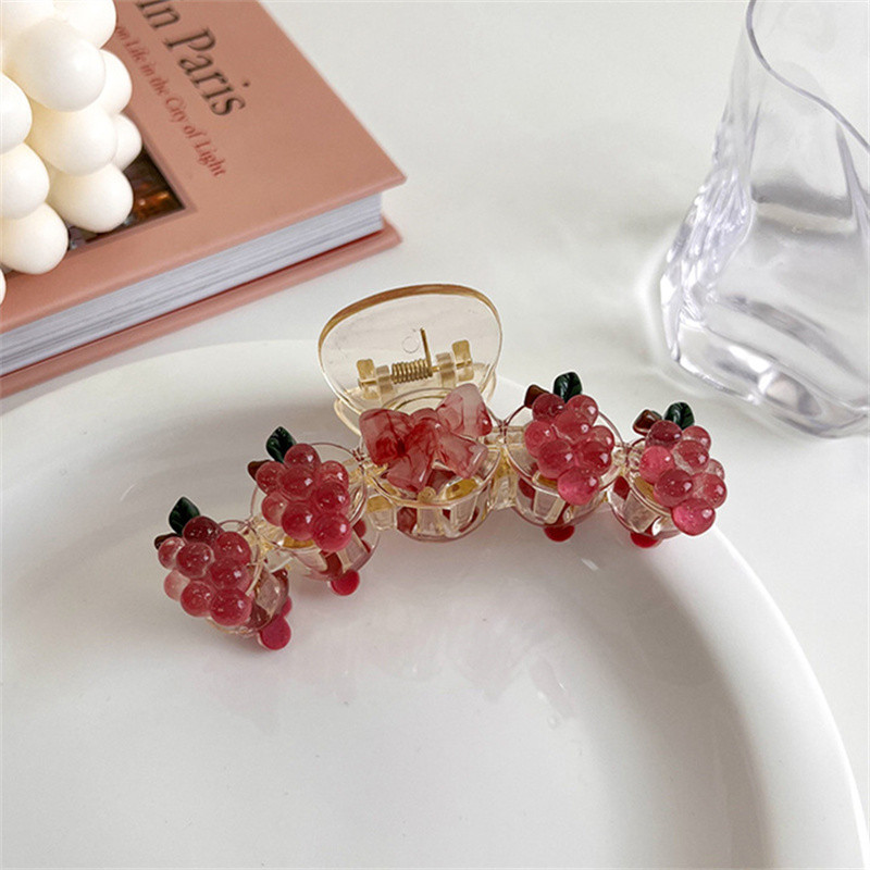 Moda Coreeană Acrilic Portocaliu Gheare Păr Vară Grape Crab Agrafă Pentru Femei Accesorii De Păr Kawaii Pentru Fată