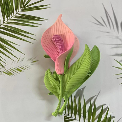 2022 Нова шнола за коса Дамско лято Calla Lily Flower Щипка за коса Temperament Grab Щипка за коса Момиче Sweet Tulip Hair Claw Headwear