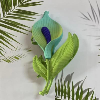 2022 Нова шнола за коса Дамско лято Calla Lily Flower Щипка за коса Temperament Grab Щипка за коса Момиче Sweet Tulip Hair Claw Headwear