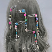 Ciucuri de bomboane de vară noi Harajuku, lanțuri de metal argintiu, ace de păr, clemă pentru femei, fete, accesorii de păr vintage, bijuterii de modă Y2K