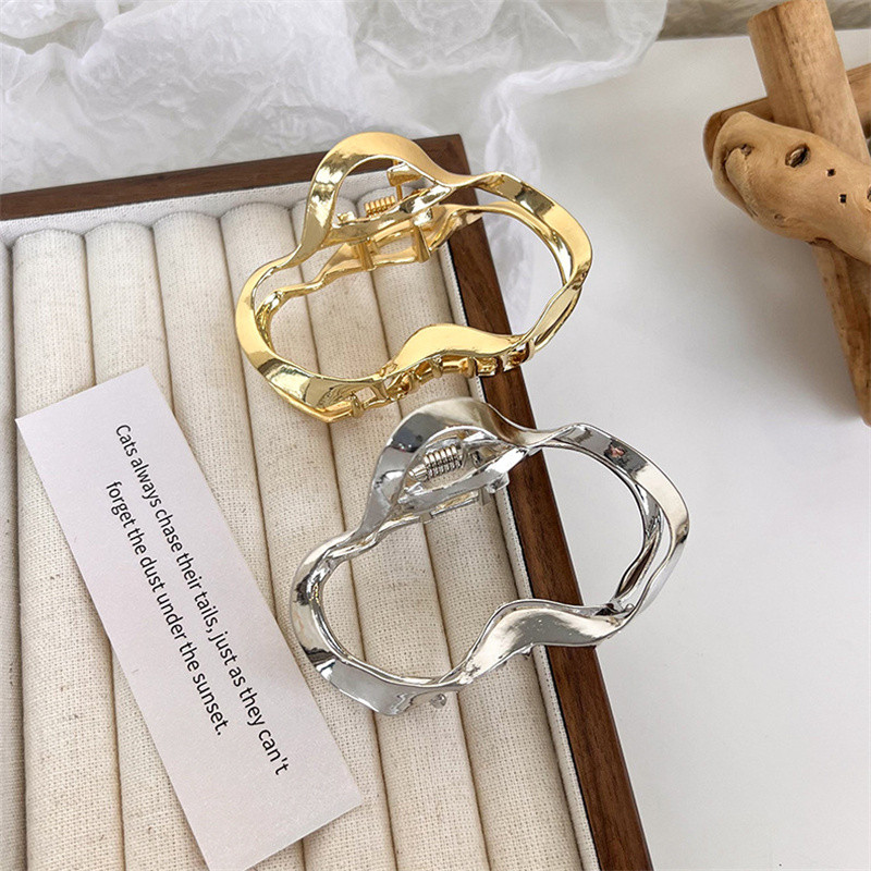 FFLACELL Curba neregulată Geometrică Gheară de păr metalică simplă pentru femei Agrafă de păr 2022 NOU металл заколка для волос