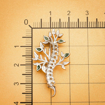 Hanreshe Flower Spine Brooch Медицински игли Сребърно покритие Ортопедични ревери Значка Бижута за доктор медицинска сестра студент по медицина