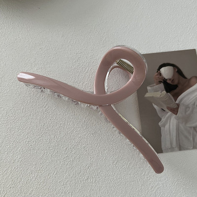 2022 Culoare crem Cruce Crab Agrafă de păr Textura Gheare de păr pentru femeie Elegantă Vară Nouă Modă Rășină Agrafă Accesorii de păr pentru femei