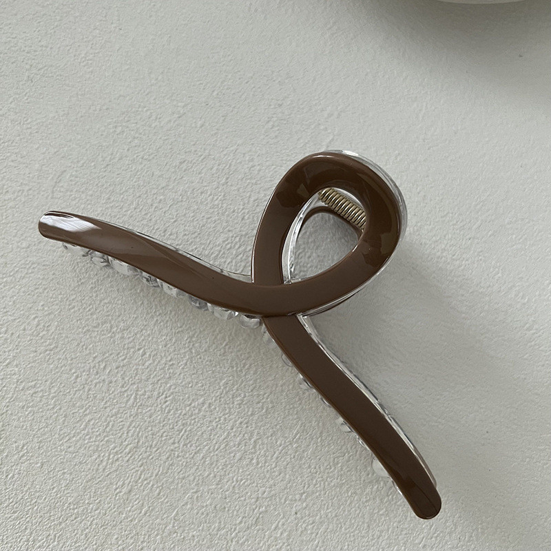 2022 Culoare crem Cruce Crab Agrafă de păr Textura Gheare de păr pentru femeie Elegantă Vară Nouă Modă Rășină Agrafă Accesorii de păr pentru femei