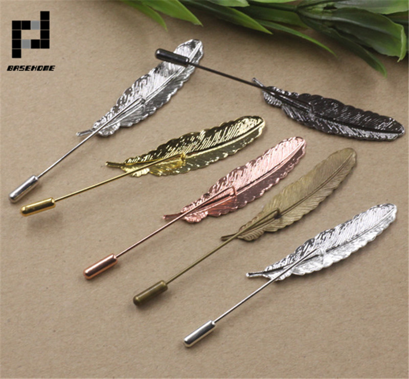10 buc/lot ace de rever cu pene de cupru pentru costume pentru femei și bărbați, broșă lungă de siguranță pentru blazer, accesorii pentru bijuterii DIY