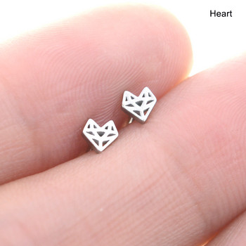 Νέα 2 τμχ 16G Bar Hollow Rabbit Earrings Heart Nose Stud Ear Piercing Helix Tragus Cartilage Conch Labret Lip Ring серьги Κοσμήματα