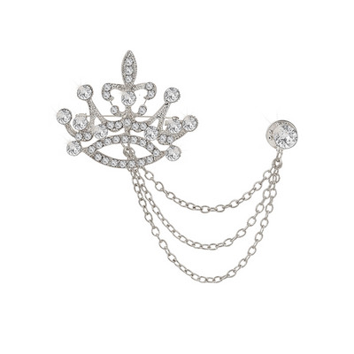 Broșe cu lanț de bricolaj pentru femei bărbați Coroană de cristal Cap de cerb Aripi de craniu Broșe Ace Charm Bijuterii de Crăciun Cadouri Dropshipping