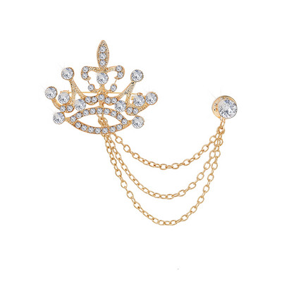 Broșe cu lanț de bricolaj pentru femei bărbați Coroană de cristal Cap de cerb Aripi de craniu Broșe Ace Charm Bijuterii de Crăciun Cadouri Dropshipping