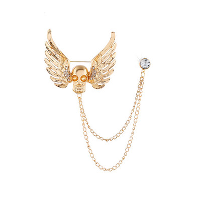 Broșe cu lanț de bricolaj pentru femei bărbați Coroană de cristal Cap de cerb Aripi de craniu Broșe Ace Charm Bijuterii de Crăciun Cadouri Dropshipping