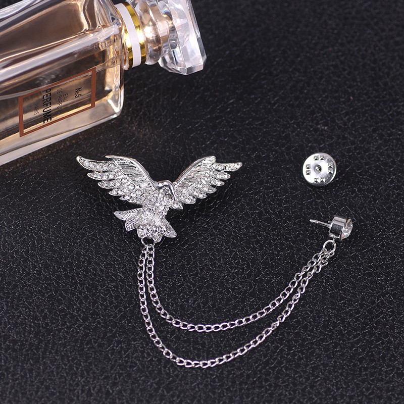 Broșe cu lanț de bricolaj pentru femei bărbați Coroană de cristal Cap de cerb Aripi de craniu Broșe Ace Charm Bijuterii de Crăciun Cadouri Dropshipping
