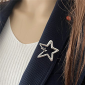 Anslow divat ékszerek Vintage Retro ötágú csillag elegáns női bross tű fém stílus Barátság kézzel készített barkács LOW0021BR