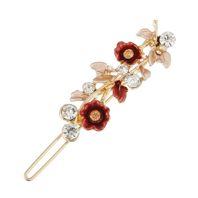 Broșe cu flori cu strass, colorate, elegante, pentru femei, broșă cu plante, smalț pentru rever, cardigan la modă, accesorii pentru cămașă de rochie