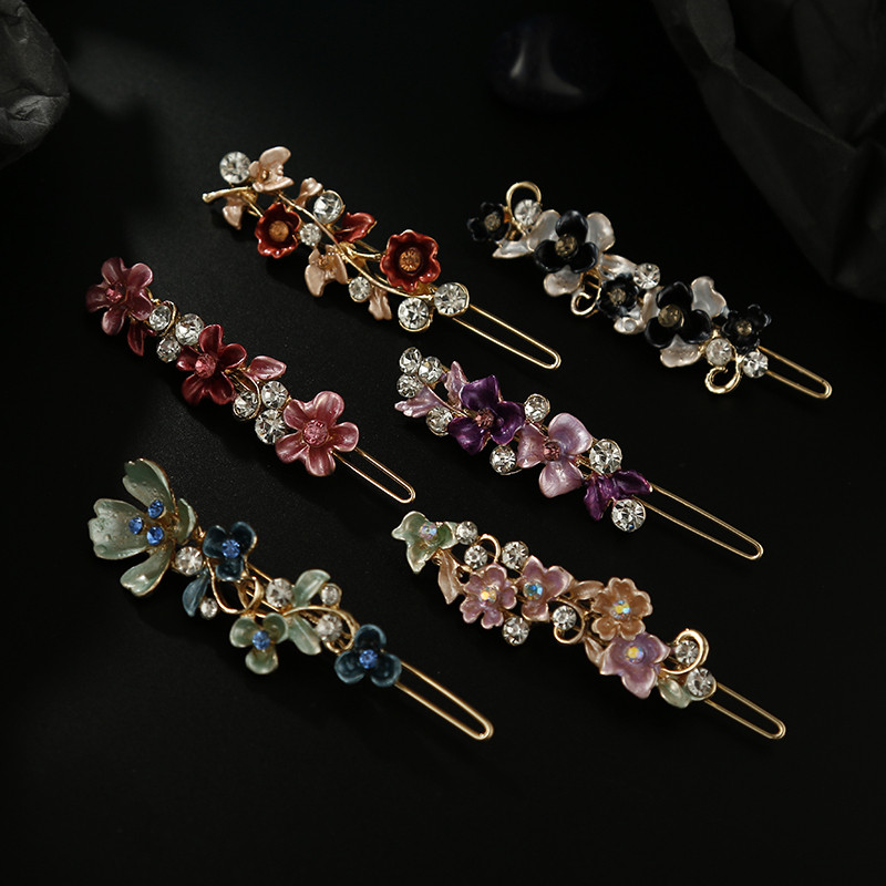 Broșe cu flori cu strass, colorate, elegante, pentru femei, broșă cu plante, smalț pentru rever, cardigan la modă, accesorii pentru cămașă de rochie