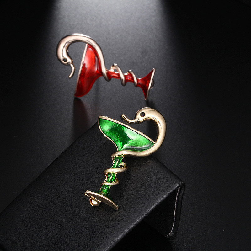 Ace de șarpe personalizate, creative, pentru pahar de vin, corsaj, bijuterii, cadou, haine, broșă de lux, ornament pentru haine, insigne de modă