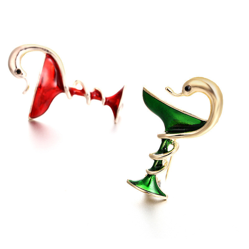 Ace de șarpe personalizate, creative, pentru pahar de vin, corsaj, bijuterii, cadou, haine, broșă de lux, ornament pentru haine, insigne de modă