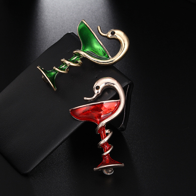 Ace de șarpe personalizate, creative, pentru pahar de vin, corsaj, bijuterii, cadou, haine, broșă de lux, ornament pentru haine, insigne de modă