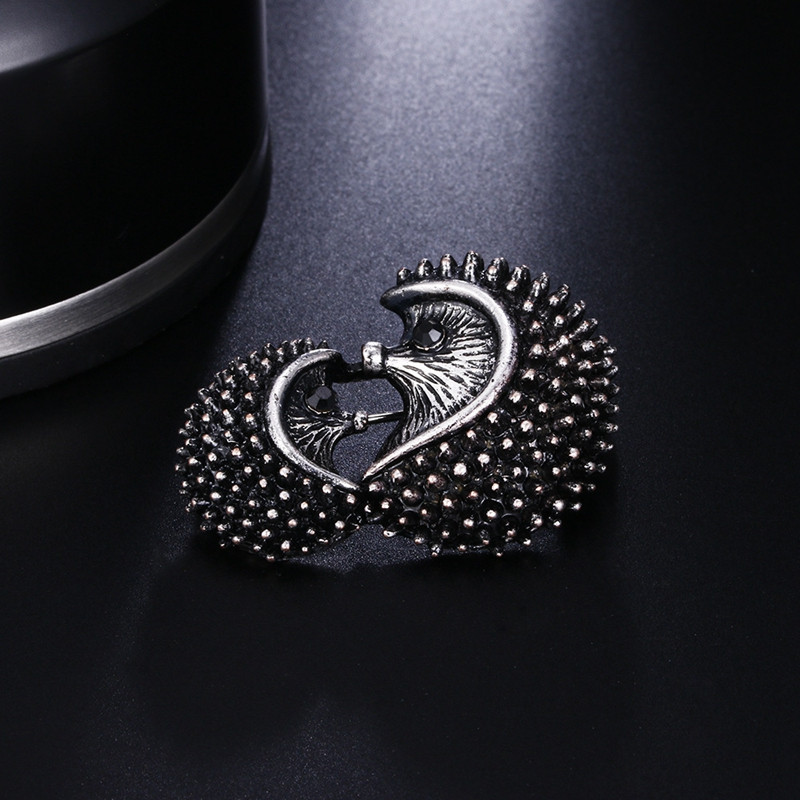 Personalitate Vintage pereche de arici Pin Trimite unui prieten Insigne Broșe elegante pentru femei Cadou Accesorii populare