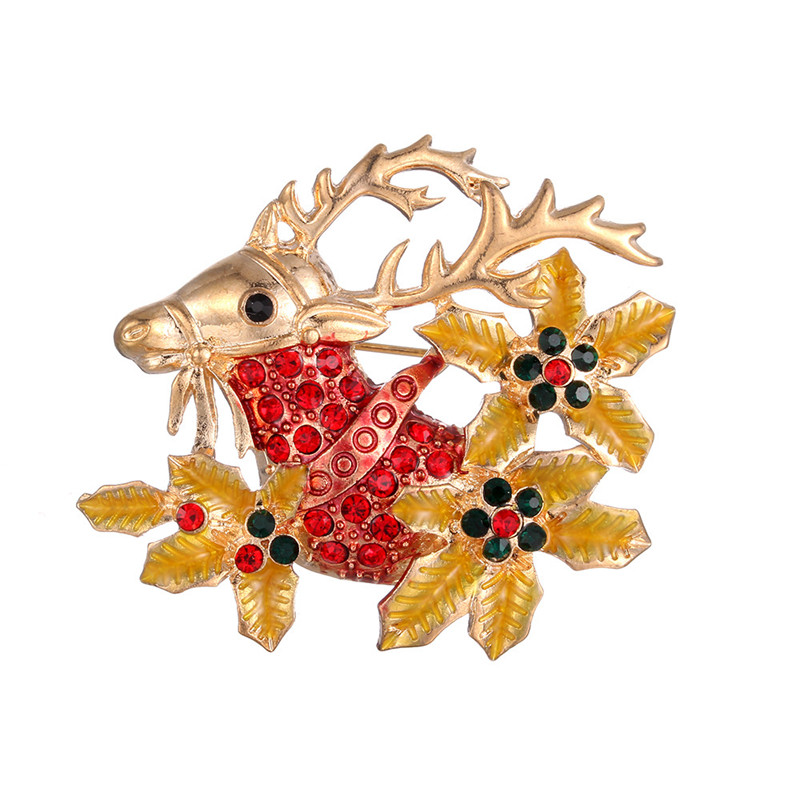 Broșe pentru femei de lux de aur de Crăciun căprior/fluture/broaște amuzant ace emailate accesorii bijuterii Cadouri pentru prieteni
