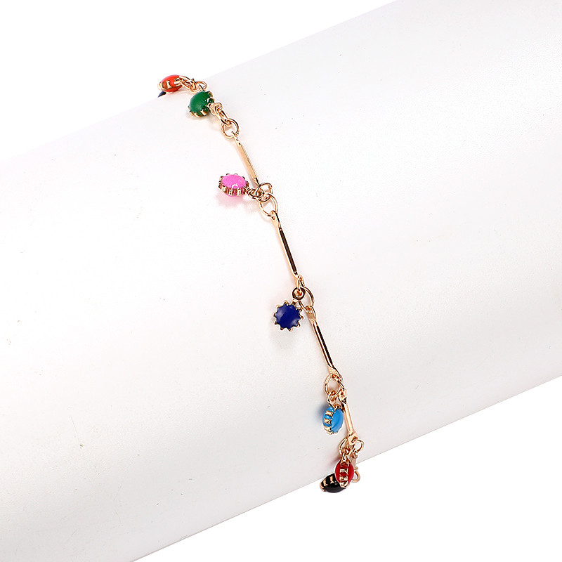 Tocona Brățări de piatră de cristal colorate pentru femei 2020 Fashoin Brățări cu lanț reglabil Accesorii de bijuterii boeme 14014