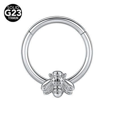 ASTM F136 titan albine inel nas piercing bijuterii corp pentru femei bărbați 16G septum Clicker Helix ureche cartilaj Daith Hoop
