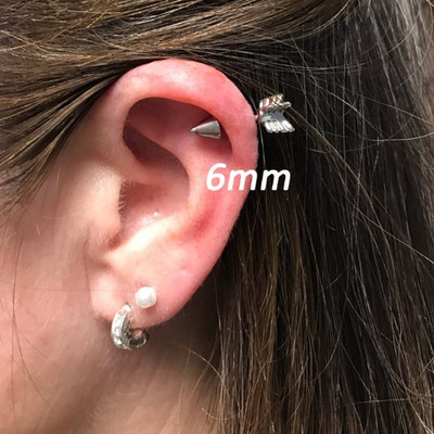 UVW012 2 buc. Cercei tip punk din oțel chirurgical multifuncțional cu design săgeată cu vârf de cartilaj pentru femei bărbați bijuterii piercing pentru corp Tragus