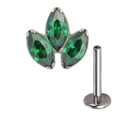 ASTM F136 Titanium PIERC Labret Urechi Buze Stud File 3 Marquise Zircon Pavat Top Cartilage Tragus Cercei Helix Pircing Bijuterii