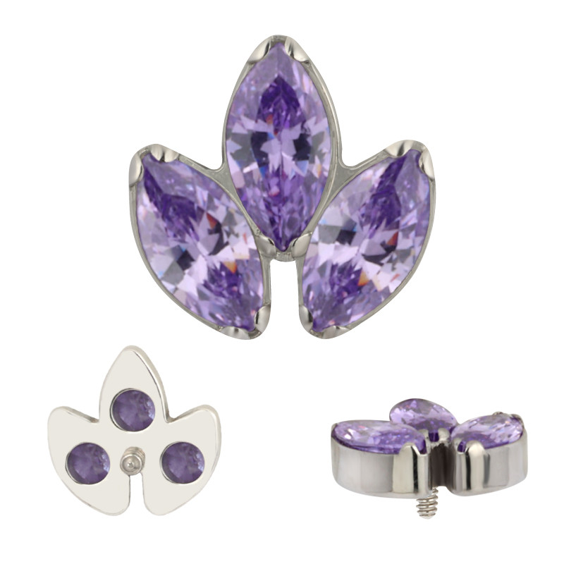 ASTM F136 Titanium PIERC Labret Urechi Buze Stud File 3 Marquise Zircon Pavat Top Cartilage Tragus Cercei Helix Pircing Bijuterii