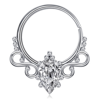 1 buc inel pentru nas fals inel inele pentru septum fata bijuterii non-piercing inel pentru buze false cercei cu agrafa pentru piercing manșeta