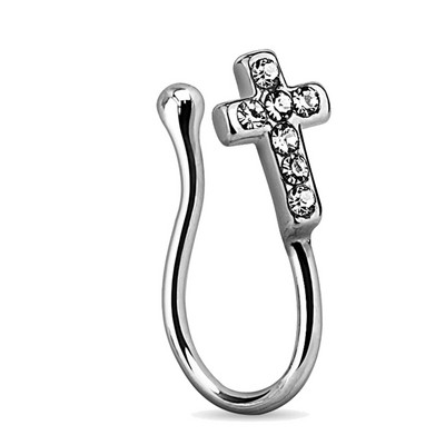 1 buc inel pentru nas fals inel inele pentru septum fata bijuterii non-piercing inel pentru buze false cercei cu agrafa pentru piercing manșeta