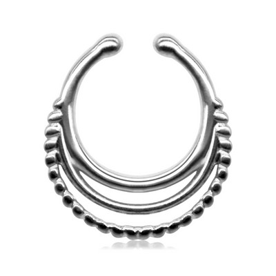 1 buc inel pentru nas fals inel inele pentru septum fata bijuterii non-piercing inel pentru buze false cercei cu agrafa pentru piercing manșeta