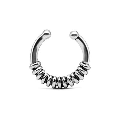 1 buc inel pentru nas fals inel inele pentru septum fata bijuterii non-piercing inel pentru buze false cercei cu agrafa pentru piercing manșeta