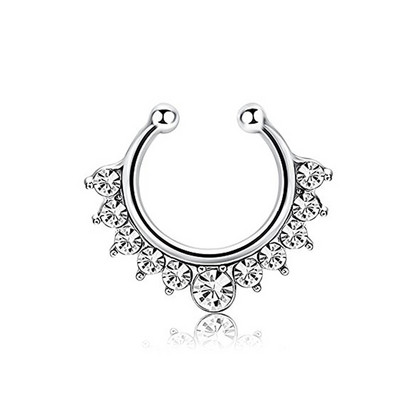 1 buc inel pentru nas fals inel inele pentru septum fata bijuterii non-piercing inel pentru buze false cercei cu agrafa pentru piercing manșeta