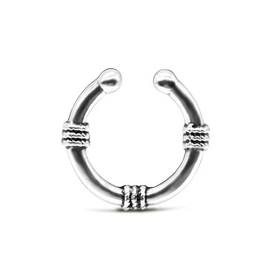 1 buc inel pentru nas fals inel inele pentru septum fata bijuterii non-piercing inel pentru buze false cercei cu agrafa pentru piercing manșeta